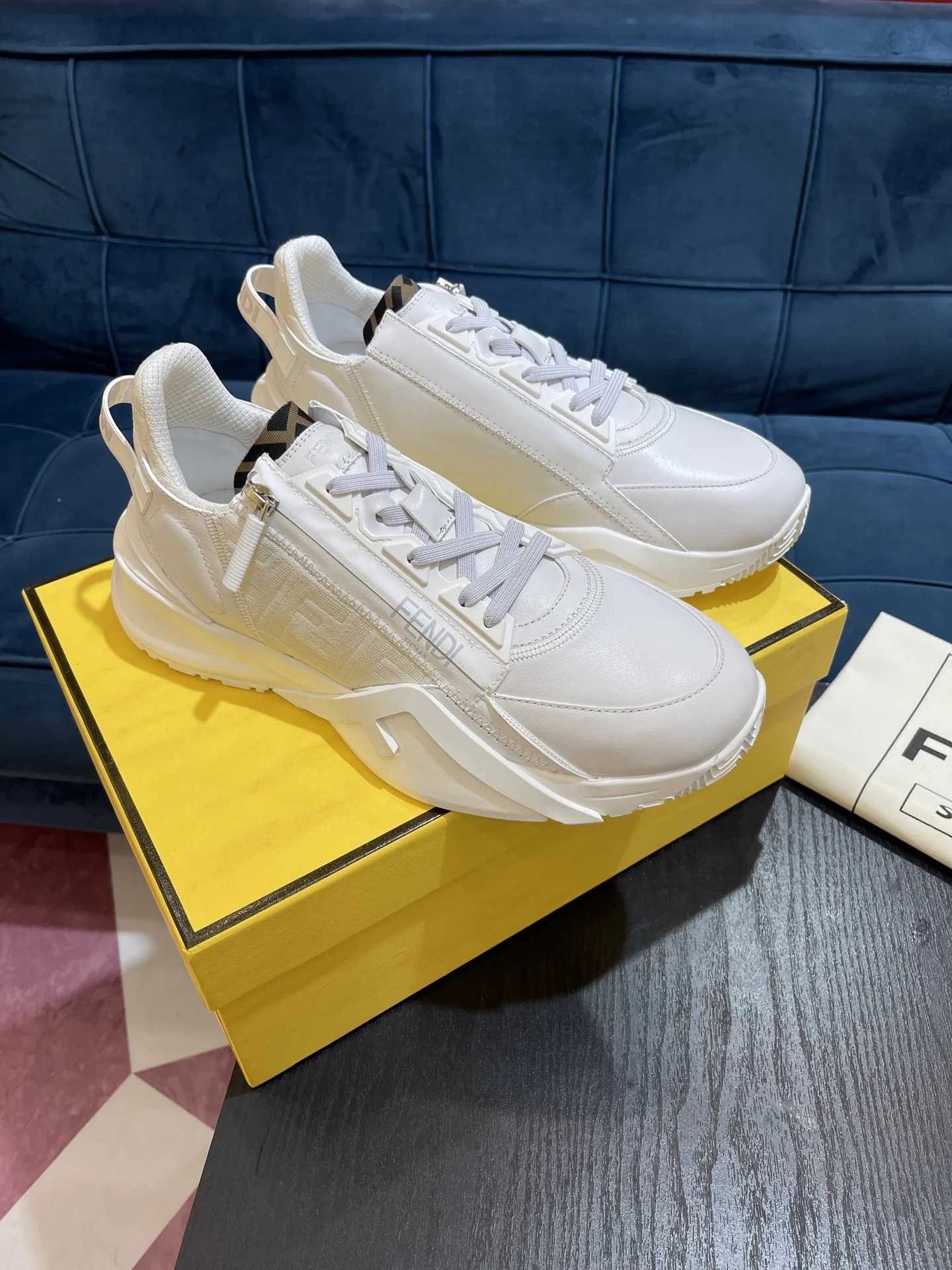 Fendi FD Flow Sneakers White 7E1392AK1QF1HGQ - Image 8