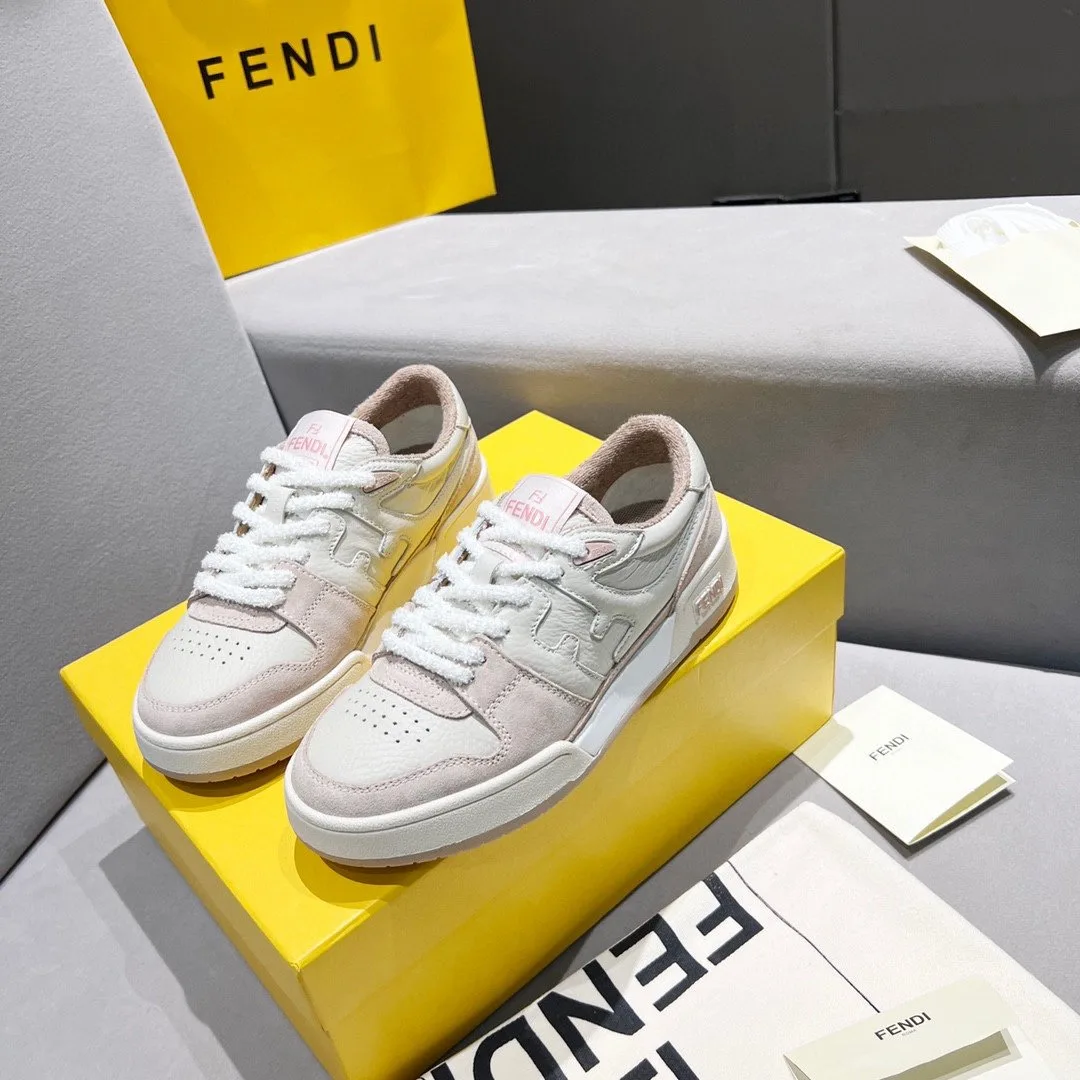 Fendi FD Match Low Tops Sneakers Light Pink 8E8252AHH2F1FHT - Image 3