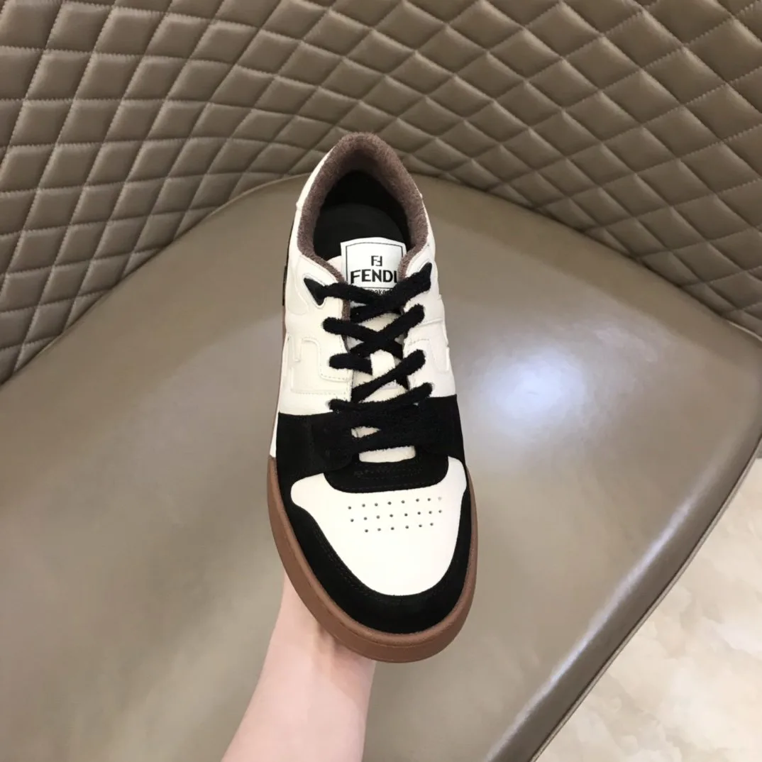 Fendi FD Match Low Tops Sneakers Brown 7E1493AHH2F1FZB - Image 3