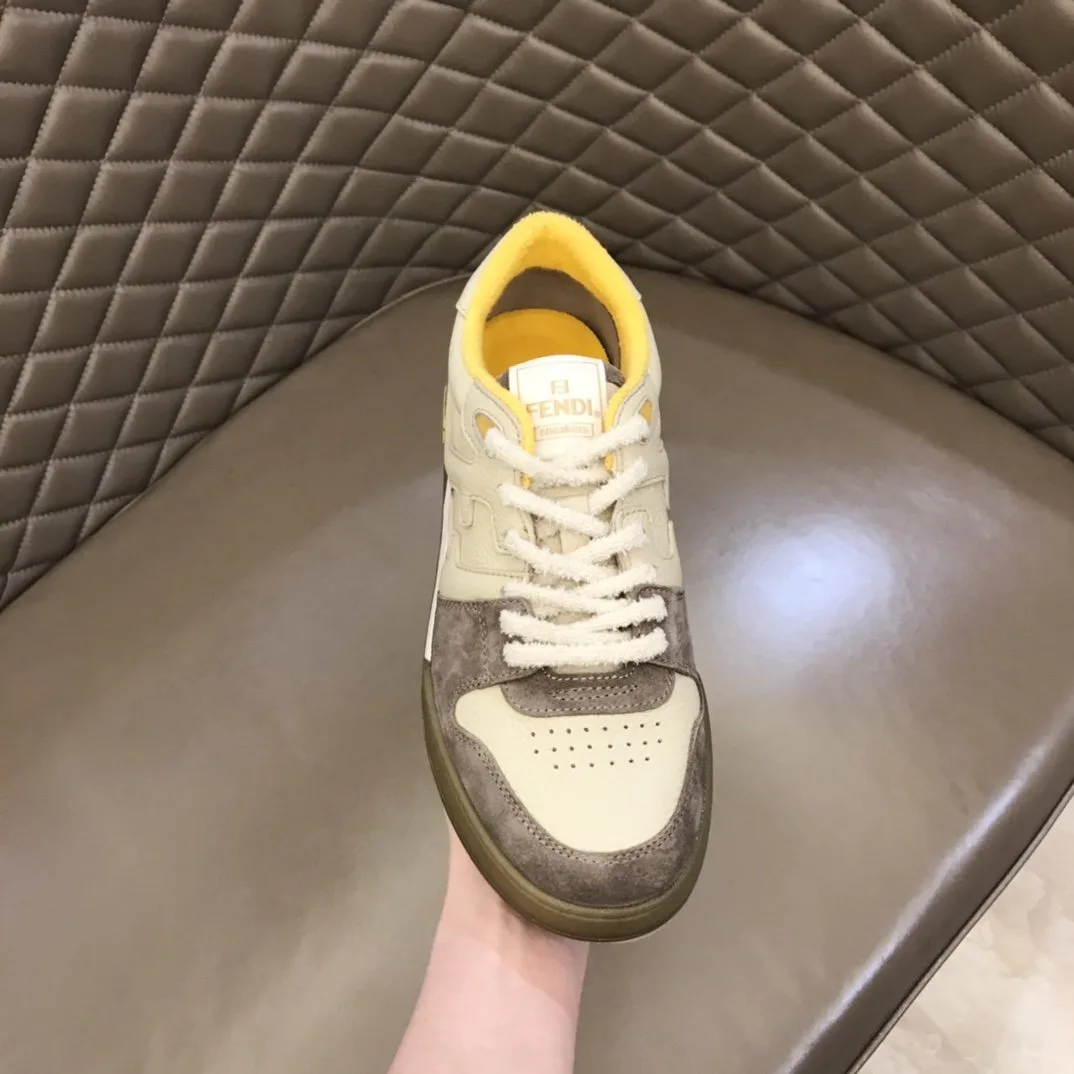 Fendi FD Match Low Tops Sneakers Grey 8E8252AHH2F1FHU - Image 3