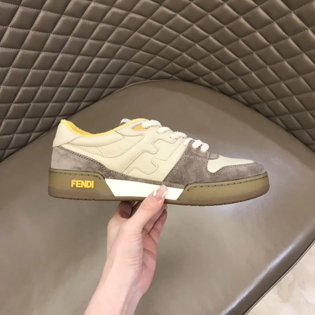 Fendi FD Match Low Tops Sneakers Grey 8E8252AHH2F1FHU - Image 4