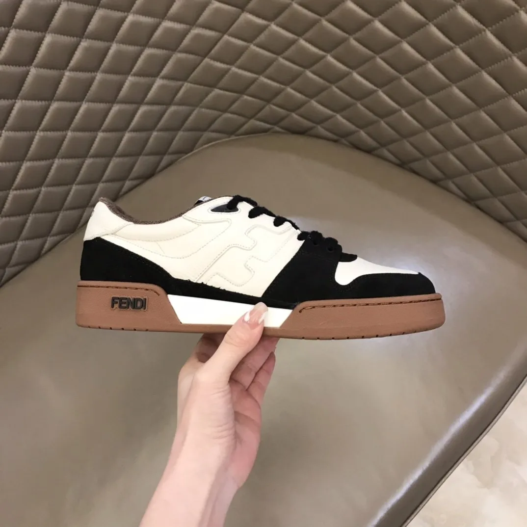 Fendi FD Match Low Tops Sneakers Brown 7E1493AHH2F1FZB - Image 4