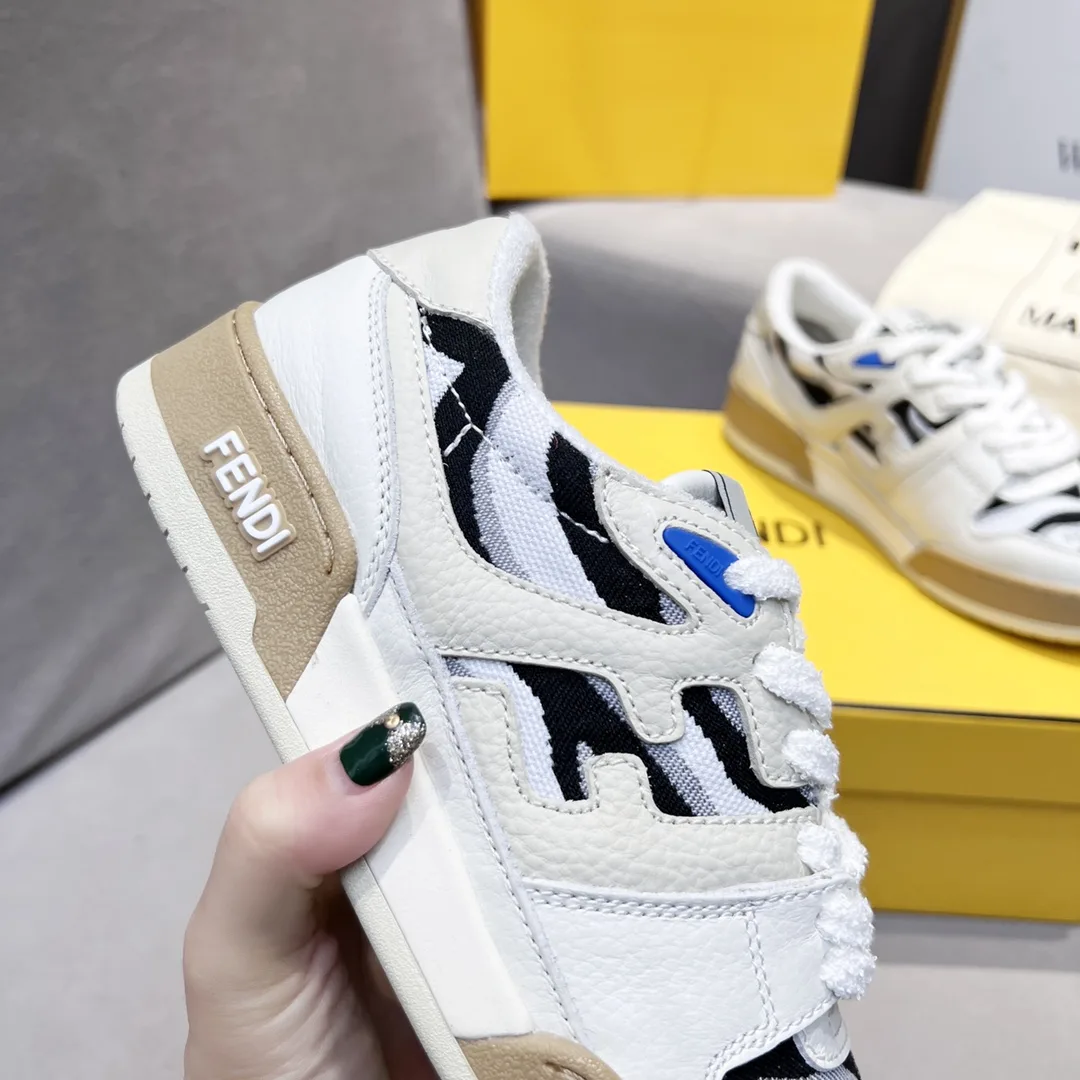Alternative view of Fendi FD Fendi Match Low Tops Sneakers Black And White