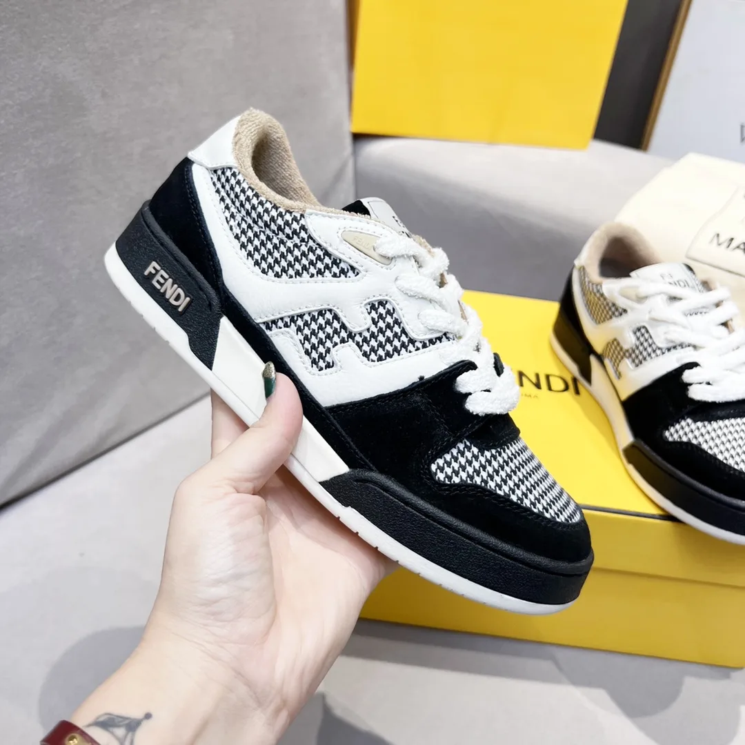 Alternative view of Fendi FD Fendi Match Low Tops Sneakers Black