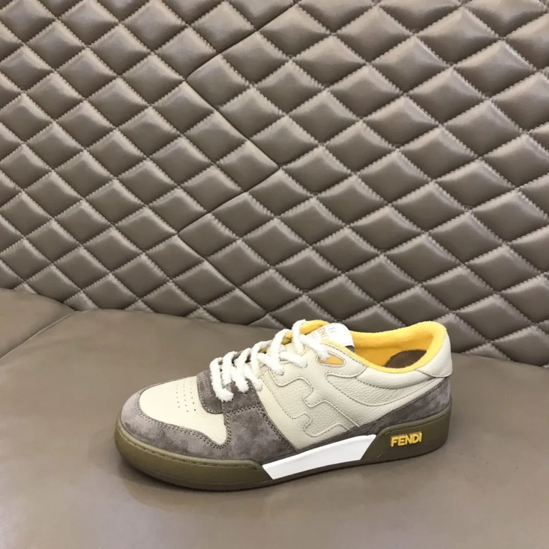 Fendi FD Match Low Tops Sneakers Grey 8E8252AHH2F1FHU - Image 5