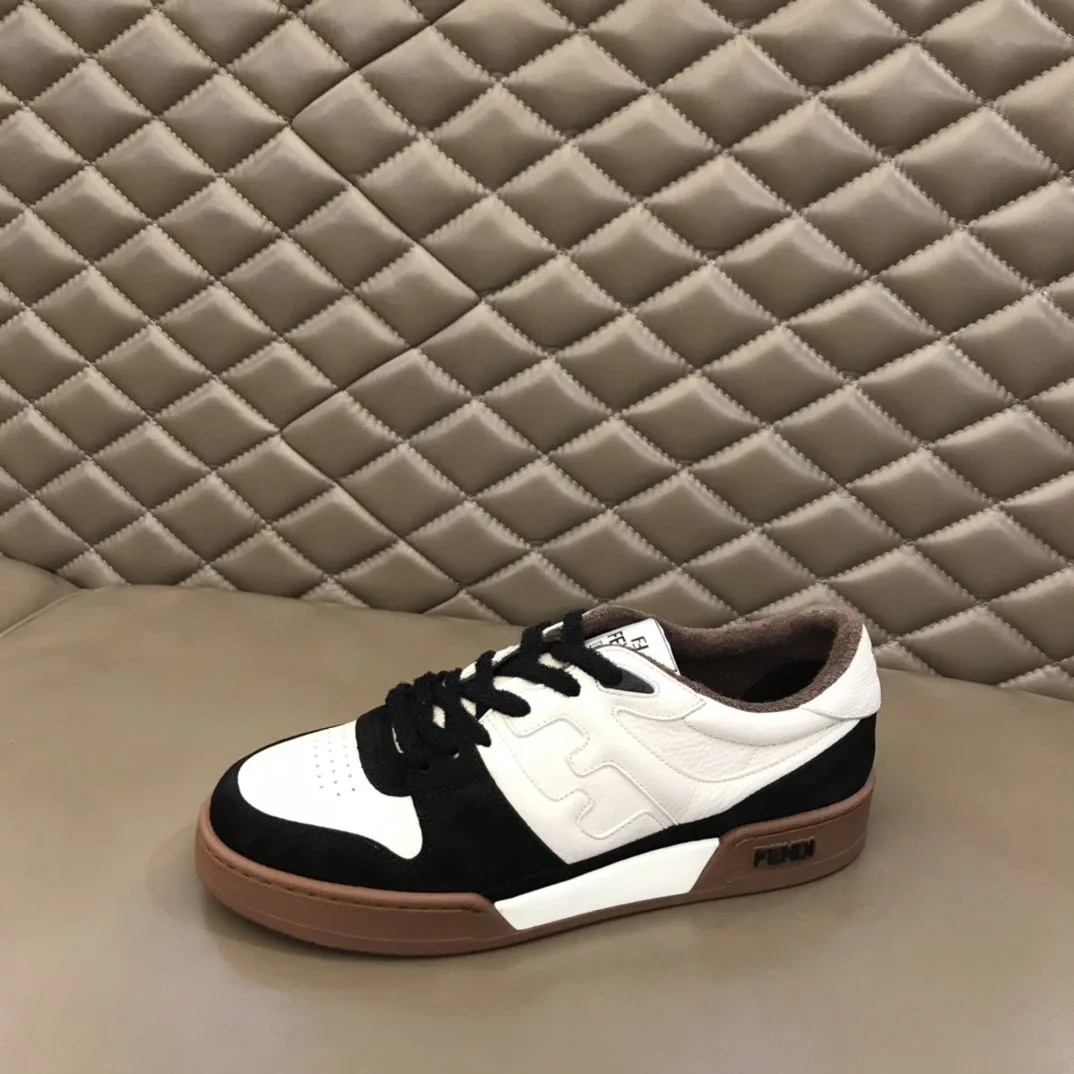 Fendi FD Match Low Tops Sneakers Brown 7E1493AHH2F1FZB - Image 5