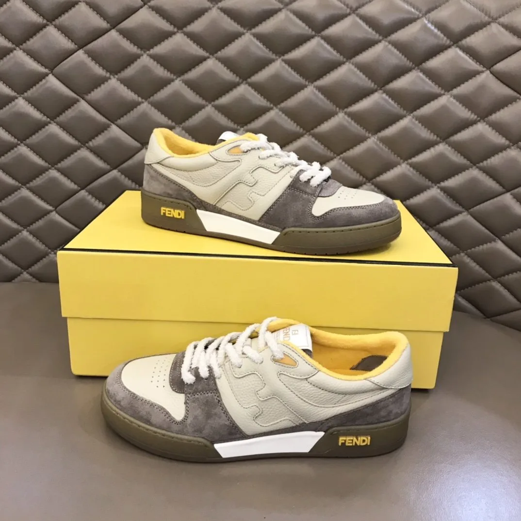 Fendi FD Match Low Tops Sneakers Grey 8E8252AHH2F1FHU - Image 6
