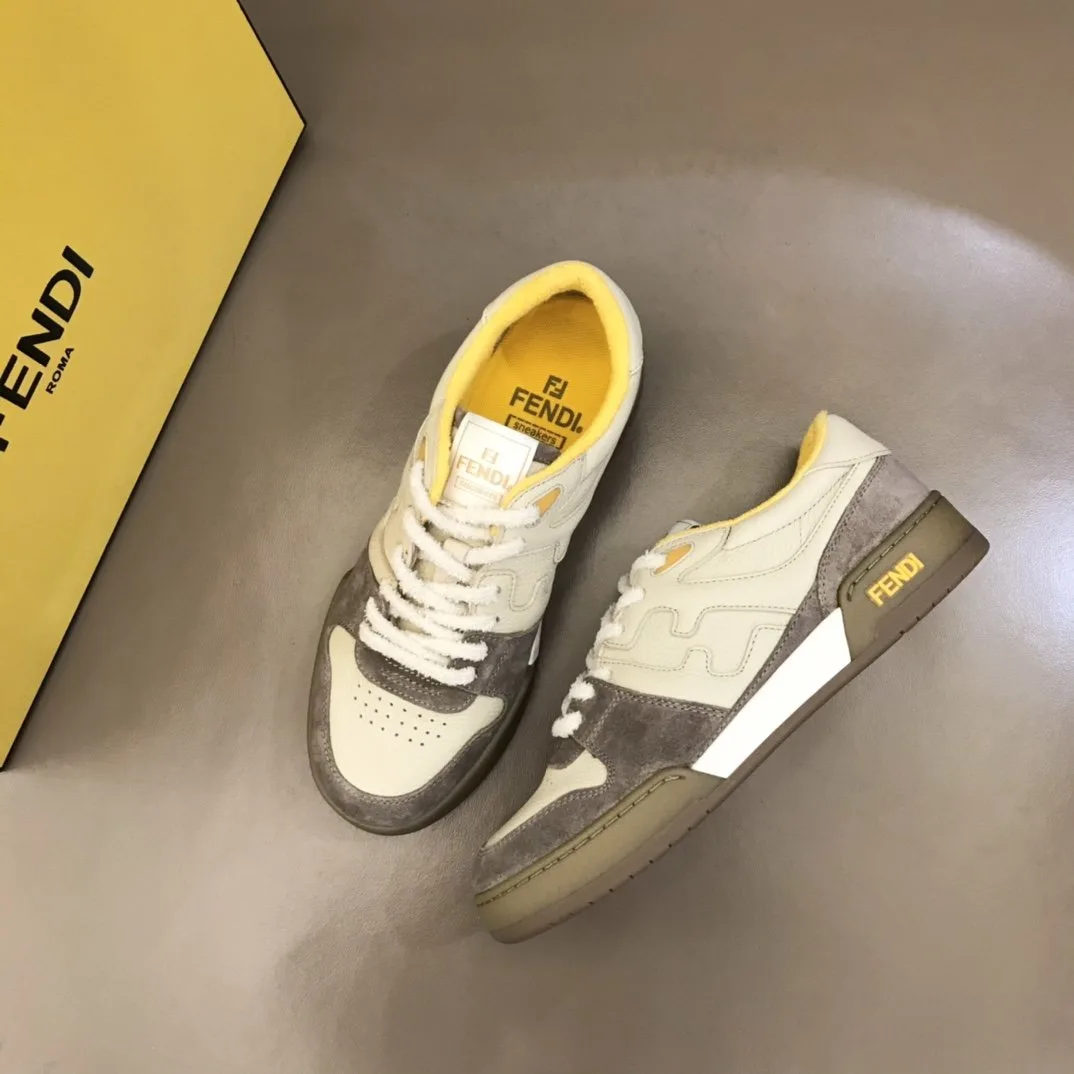 Fendi FD Match Low Tops Sneakers Grey 8E8252AHH2F1FHU - Image 7