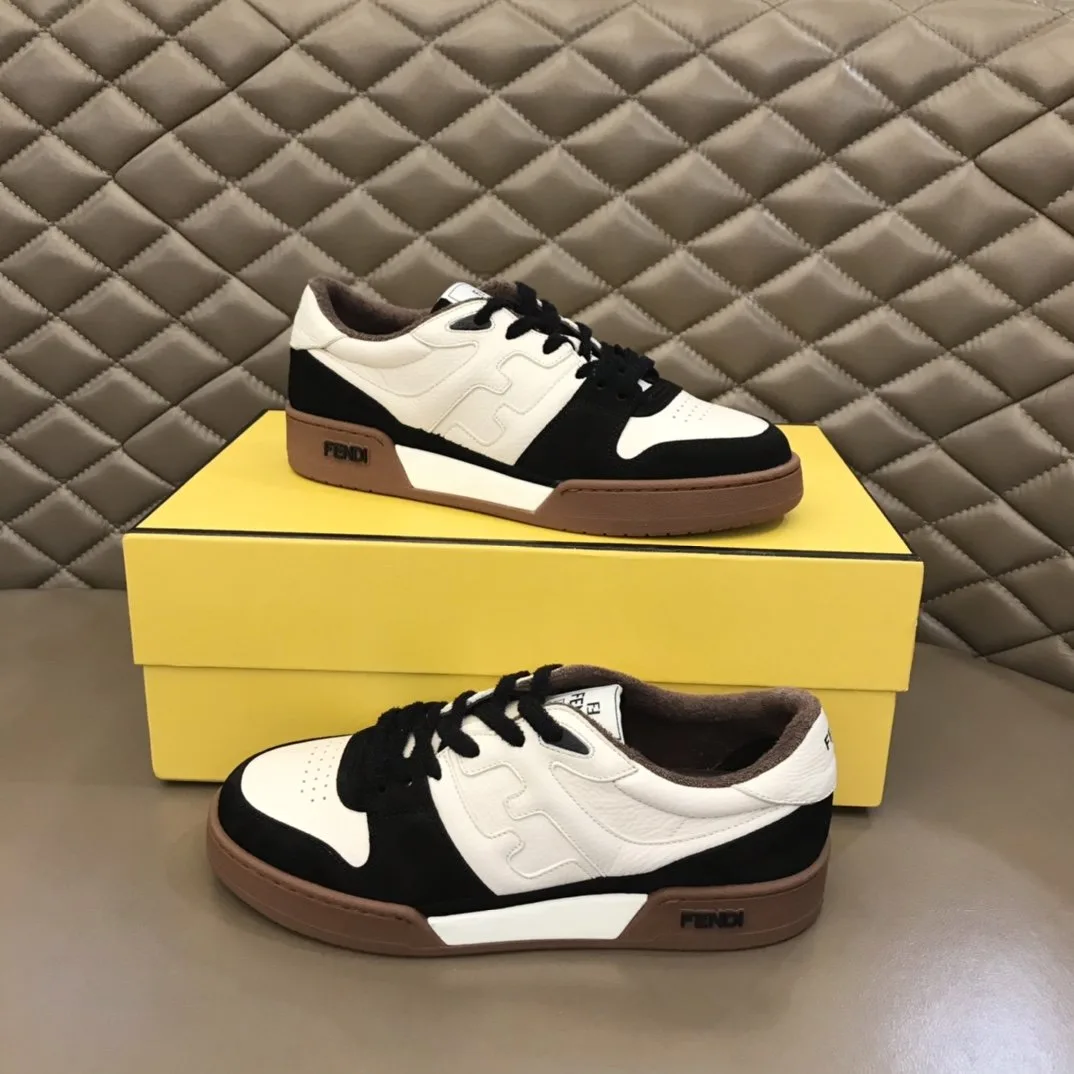 Fendi FD Match Low Tops Sneakers Brown 7E1493AHH2F1FZB - Image 7
