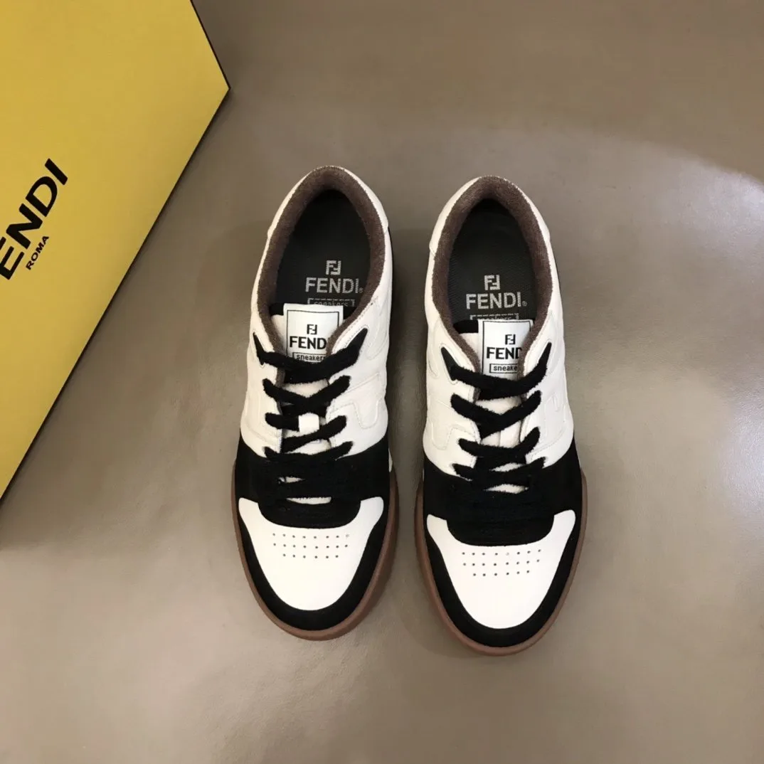 Fendi FD Match Low Tops Sneakers Brown 7E1493AHH2F1FZB - Image 9