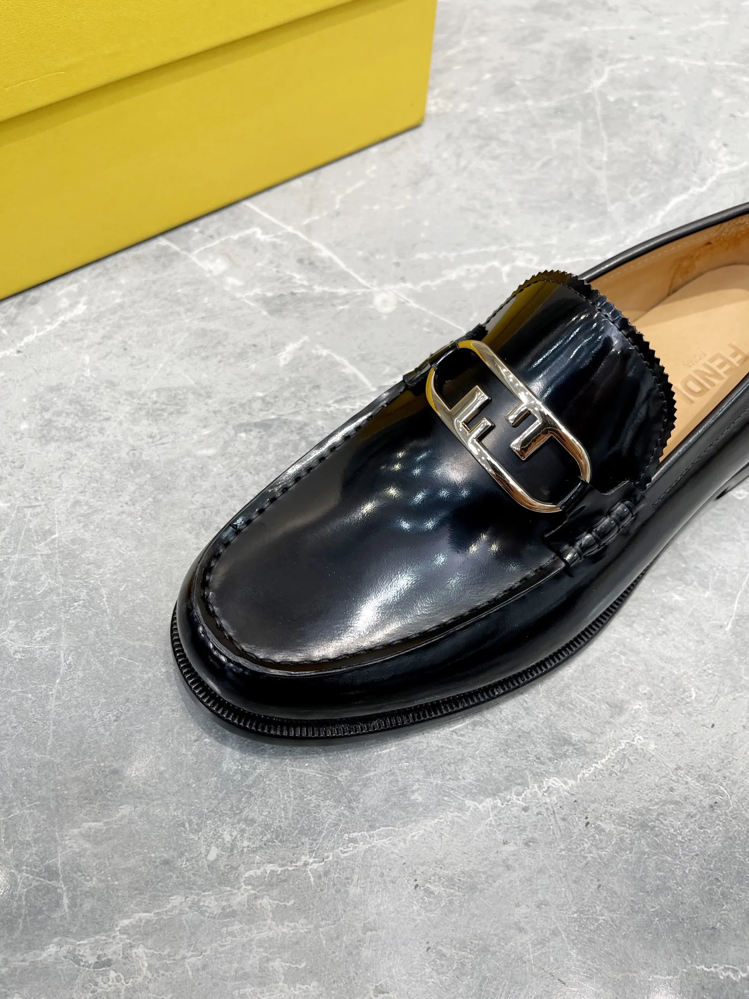 Fendi FD OLock Loafers Black 7D1557AK1TF0ABB - Image 4