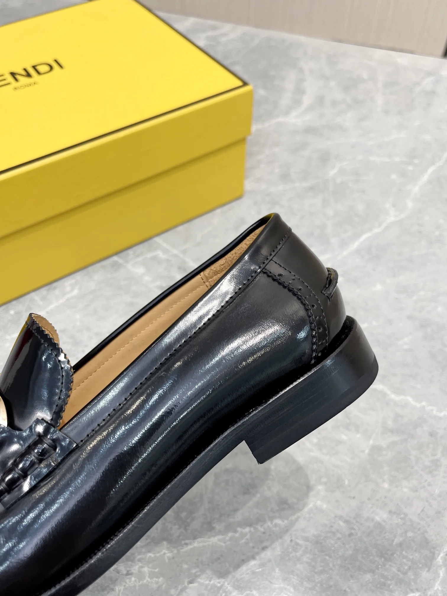 Fendi FD OLock Loafers Black 7D1557AK1TF0ABB - Image 9
