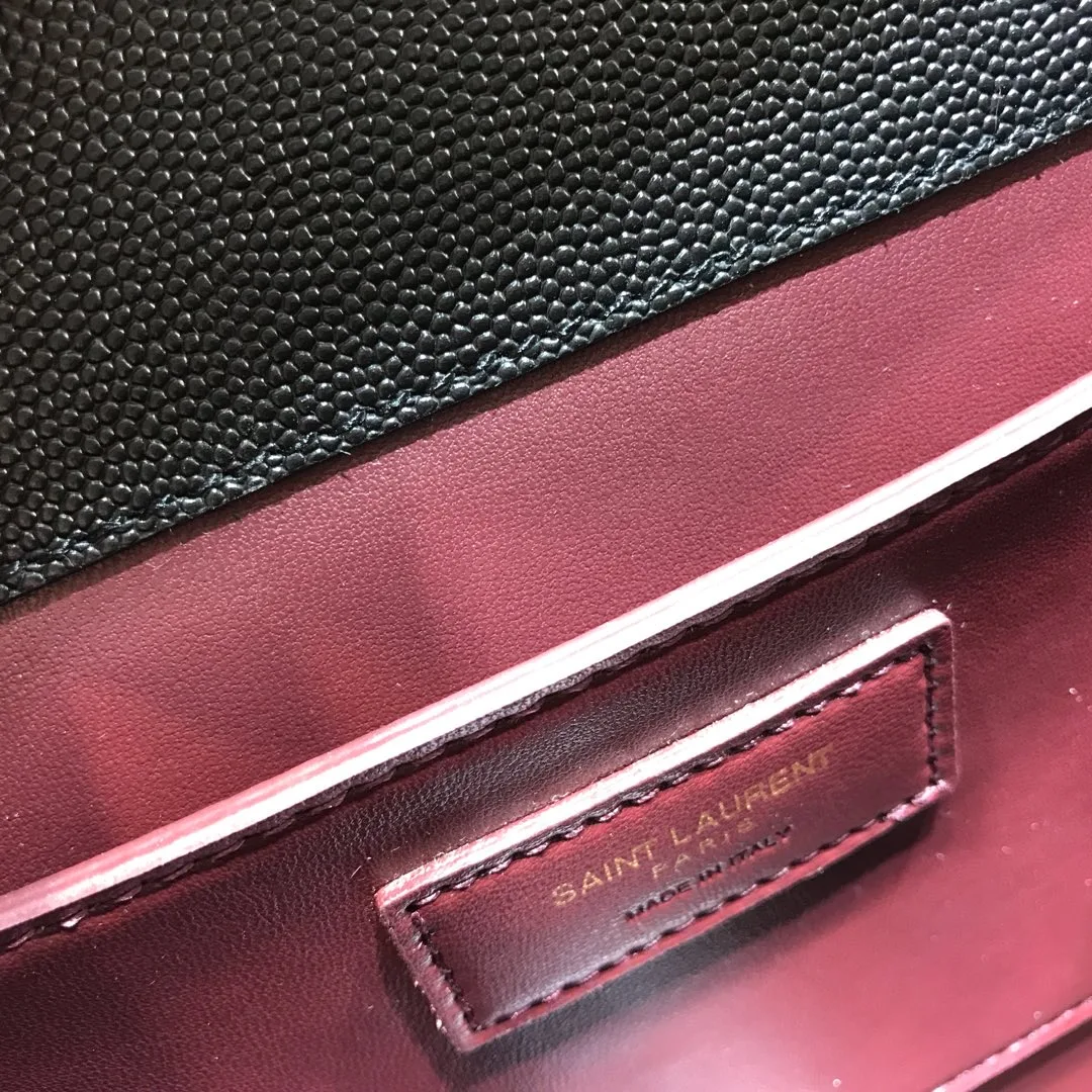 Saint Laurent Cassandra Medium Top Handle Bag In Grain Black / YSL - Image 9