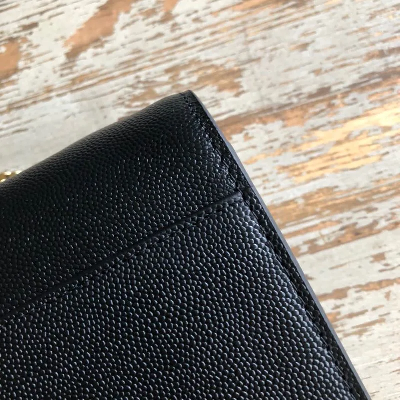 Saint Laurent Cassandra Flap-Front Crossbody Bag Black / YSL - Image 9