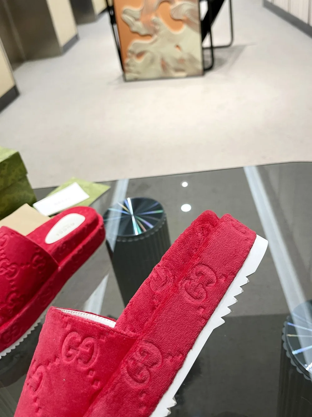Alternative view of Gucci Women’s GG Platform Sandal Red