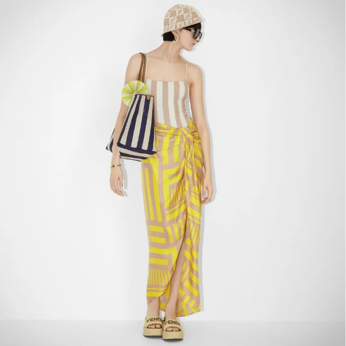 Fendi Reversible Swimsuit Beige FXBA27AQBYF1P2V - Image 2