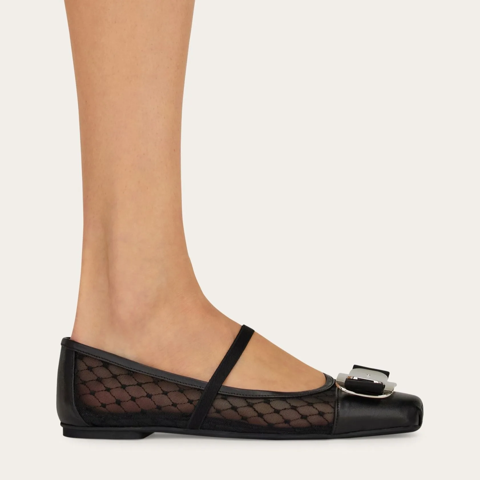Alternative view of Ferragamo Vara Ballet Flats Black 01J853