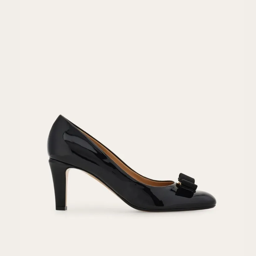 Ferragamo Vara Bow Pump Black 01L218 - Image 3