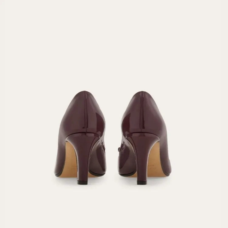 Ferragamo Vara Bow Pump Plum 01L218 - Image 5