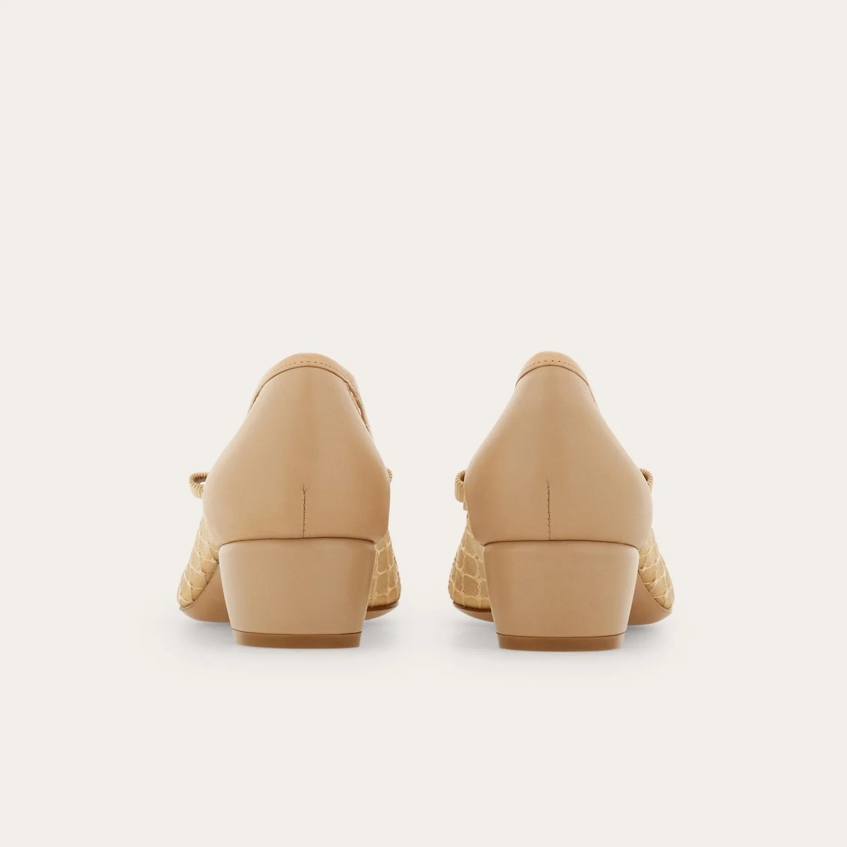 Ferragamo Vara Pump Beige 01J562 - Image 4