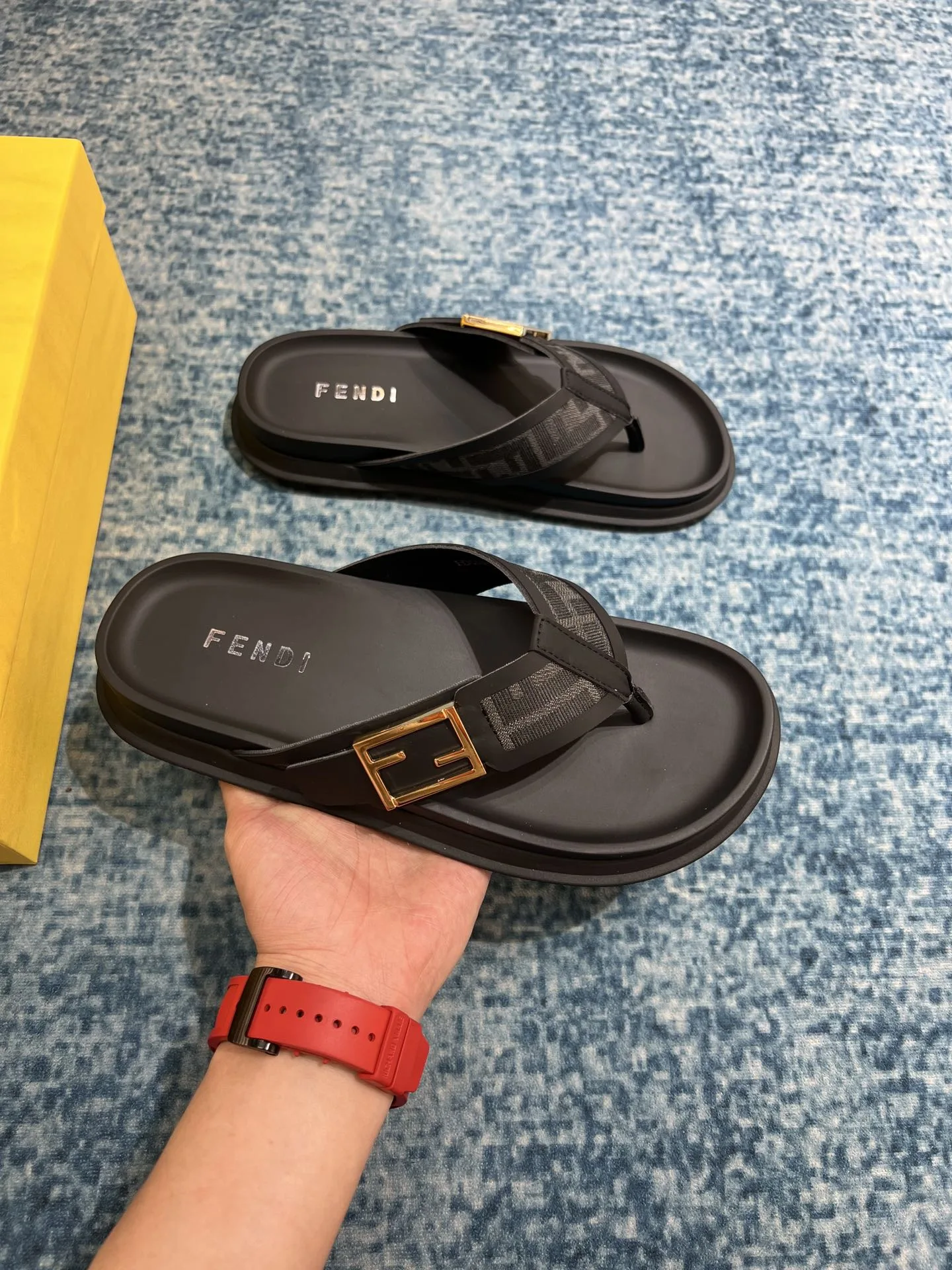 Fendi FF Slides Black - Image 3