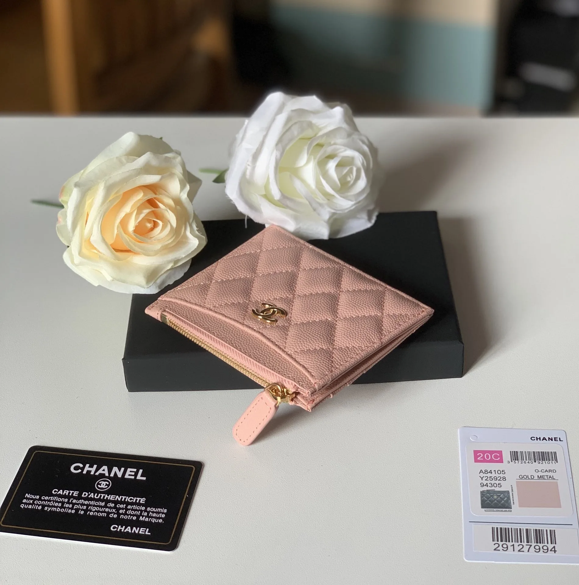 Chanel Flat Card Holder Pink Bag / - Image 9