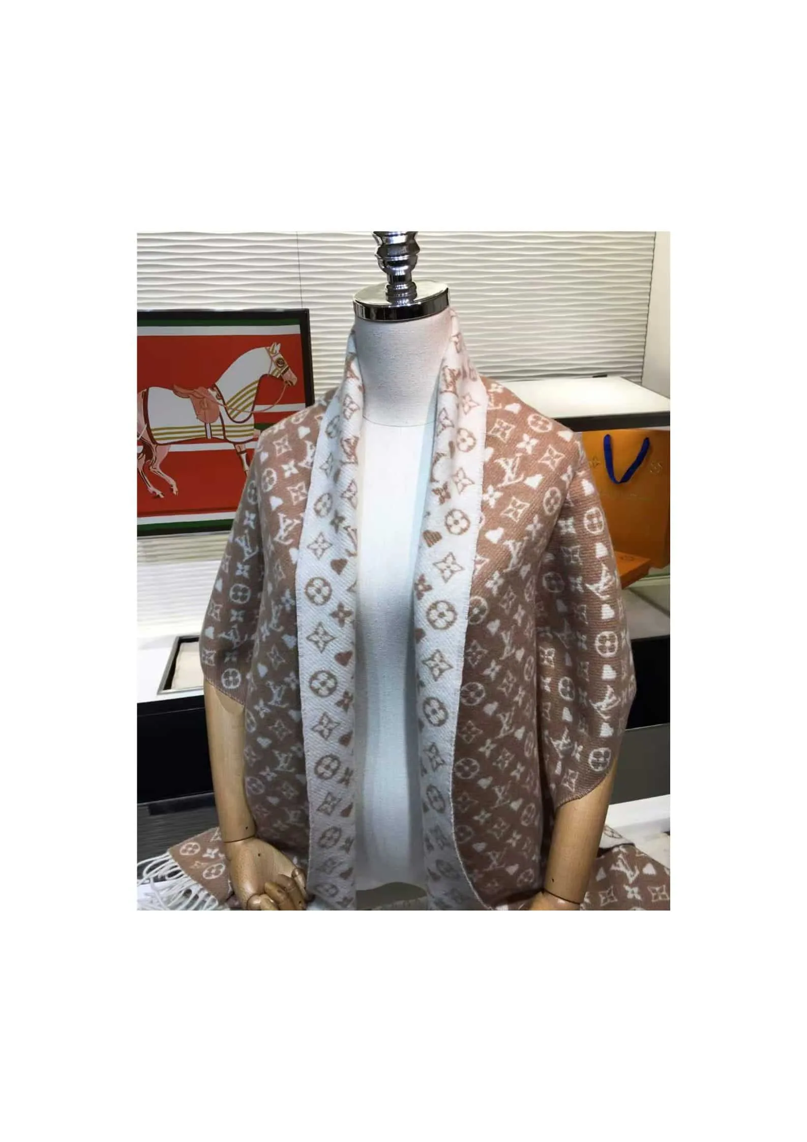 Alternative view of Louis Vuitton Game On Scarf Brown