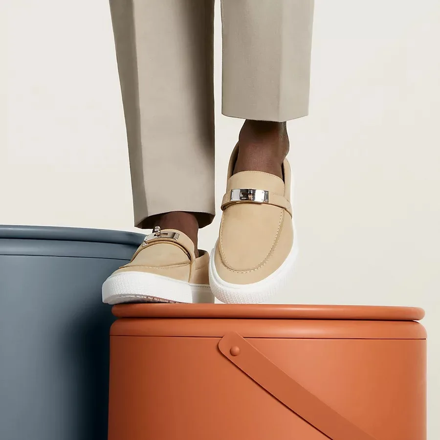 Hermes Game Slip-On Sneakers Beige - Image 5