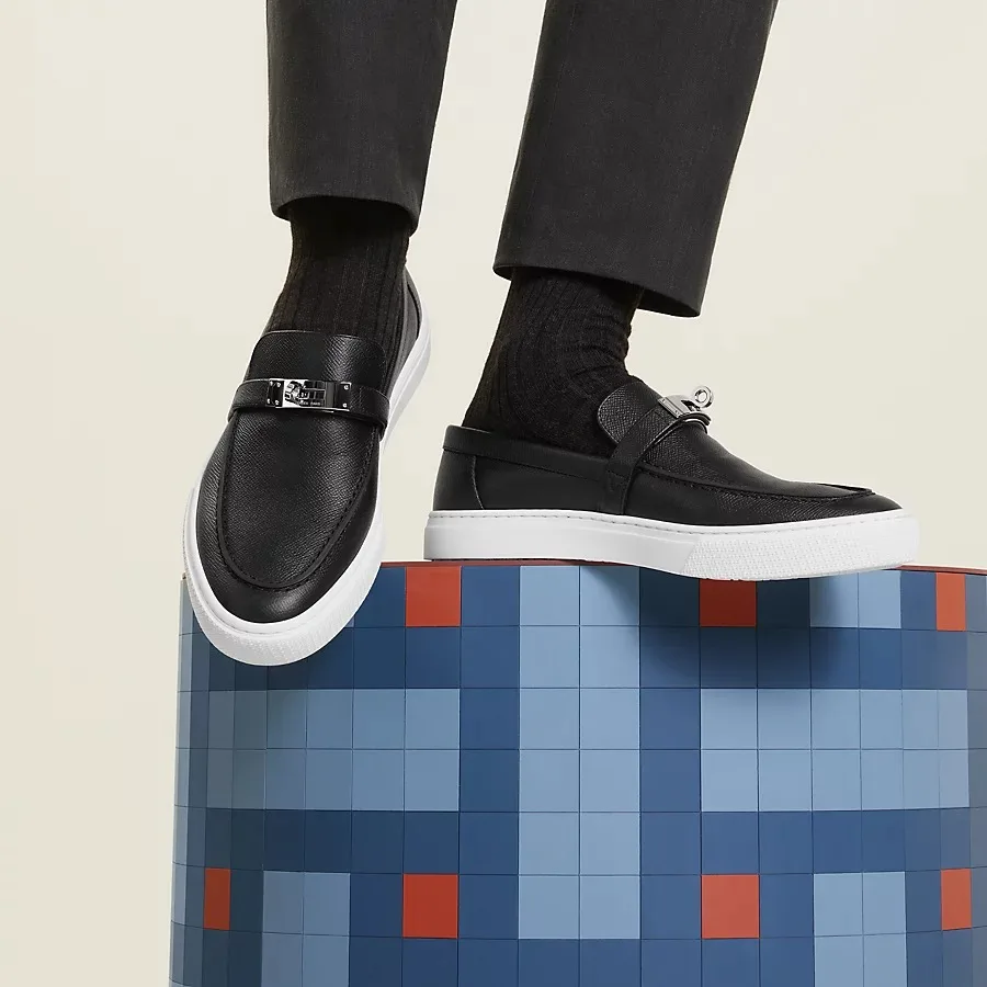 Hermes Game Slip-on Sneakers Black - Image 5