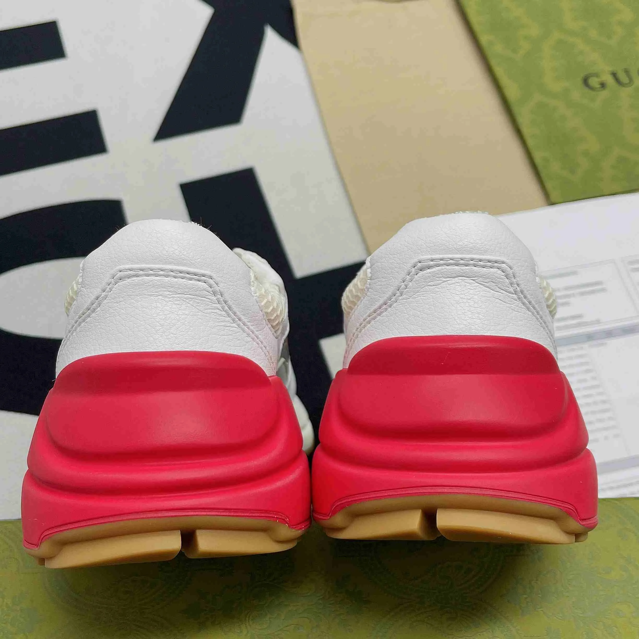Gucci GG Rhyton Sneaker White And Red - Image 5