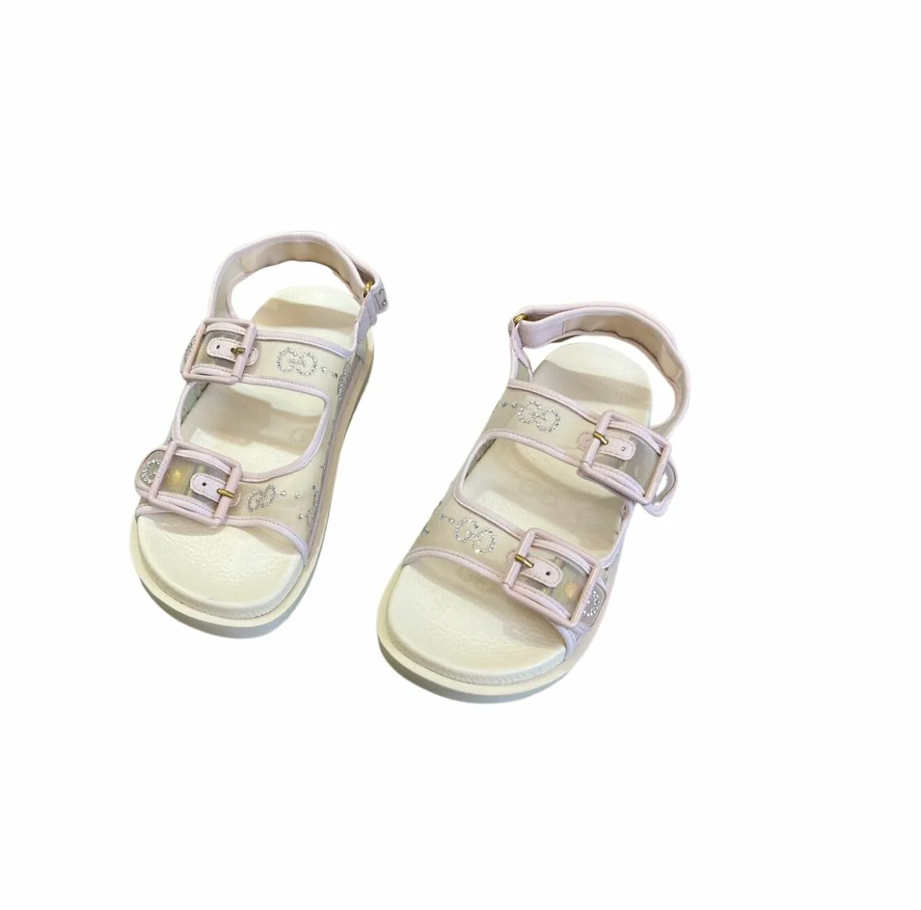 Gucci GG Sandal With Crystals White