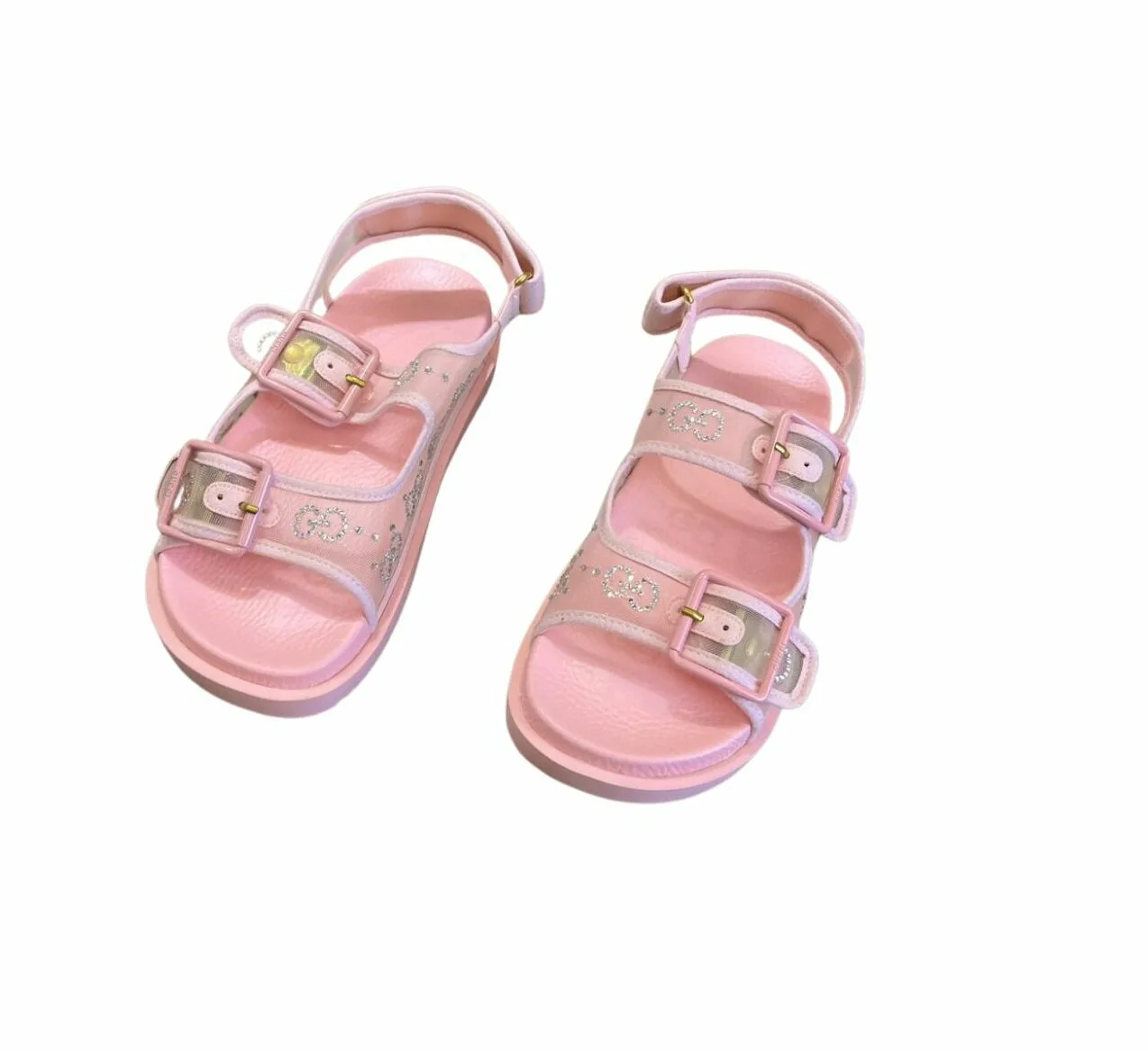 Gucci GG Sandal With Crystals Pink