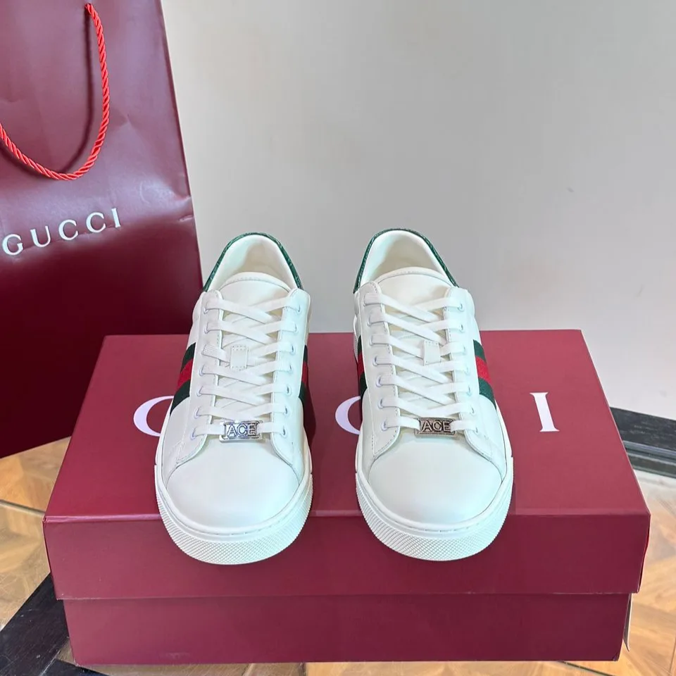 Alternative view of Gucci Ace Sneaker With Web White