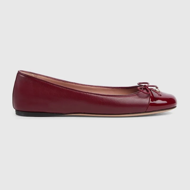 Alternative view of Gucci Ballet Flat With Double G Red