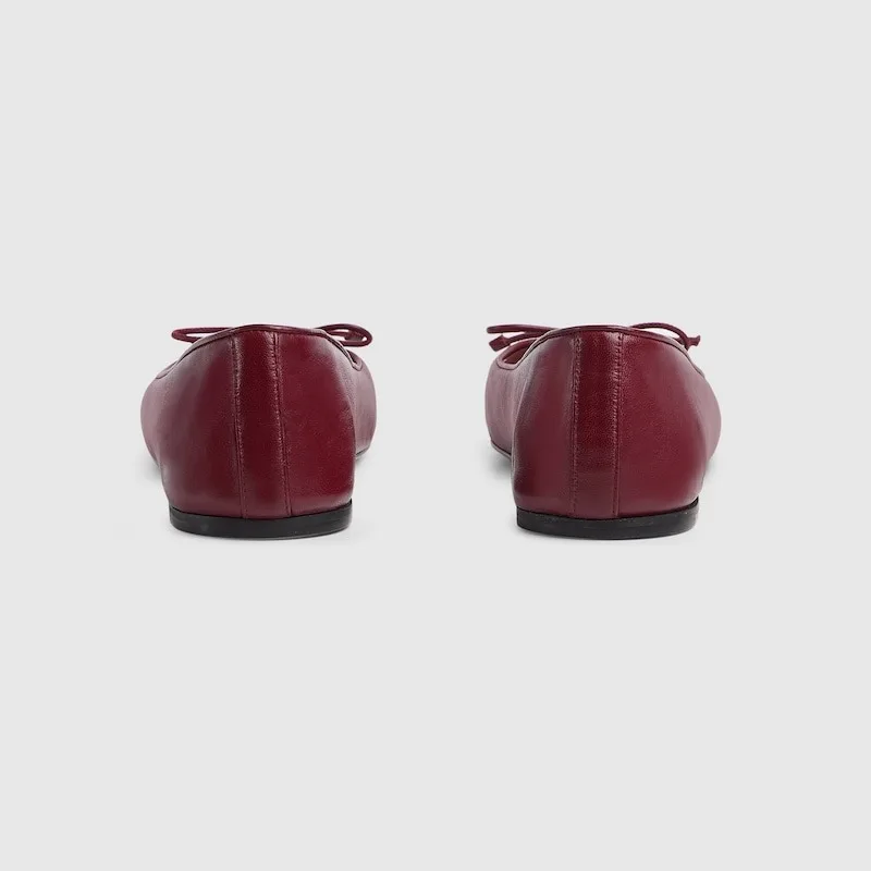 Gucci Ballet Flat With Double G Red - Image 3