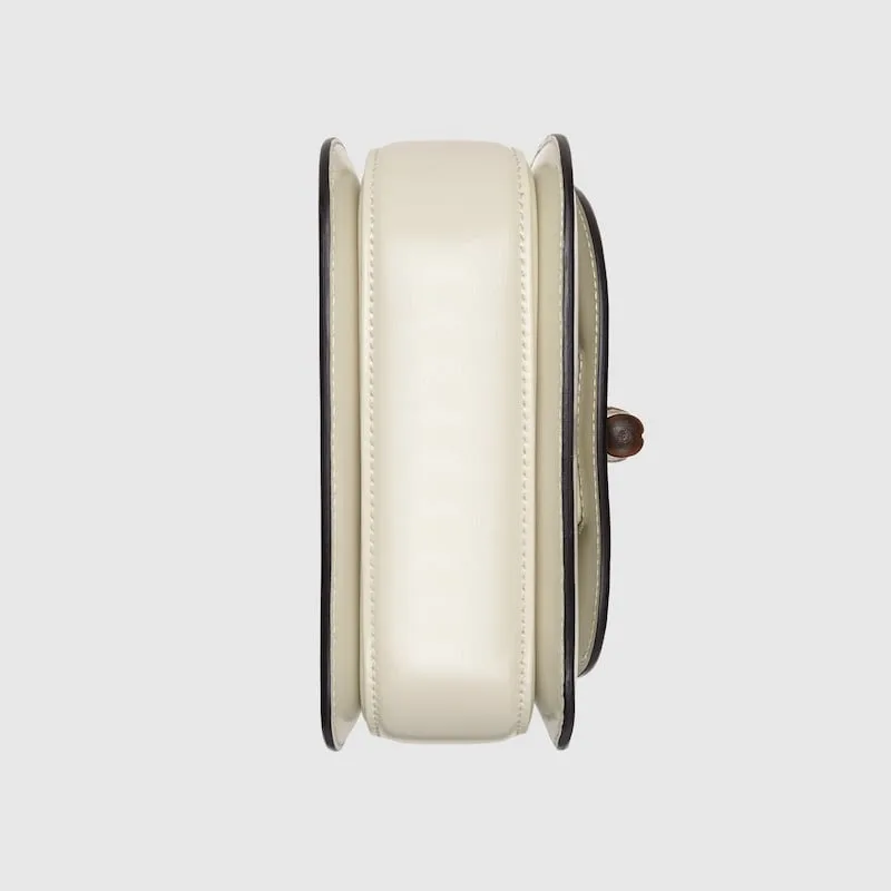 Gucci Bamboo 1947 Mini Top Handle Bag / White Gold Hardware ? 10ODT 8454 - Image 7