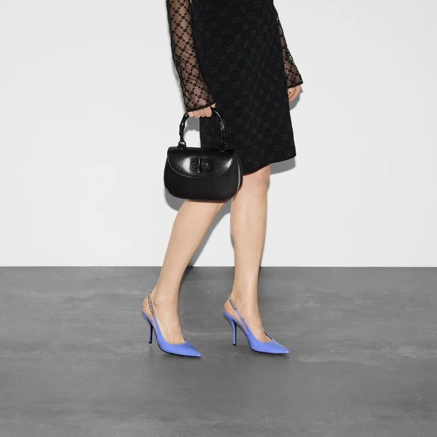 Gucci Bamboo 1947 Small Top Handle Bag / Black - Image 5