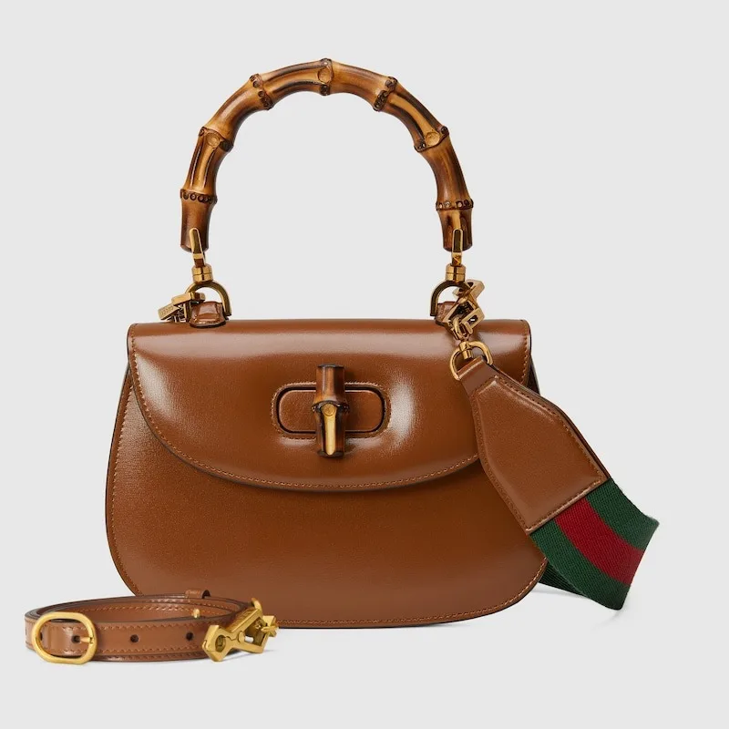 Gucci Bamboo 1947 Small Top Handle Bag / Brown Gold Hardware - Image 8