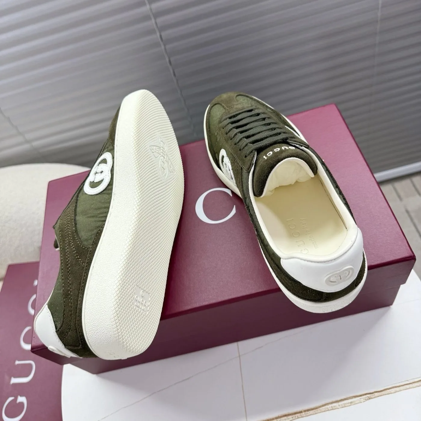 Gucci G75 Trainer Dark Green - Image 3