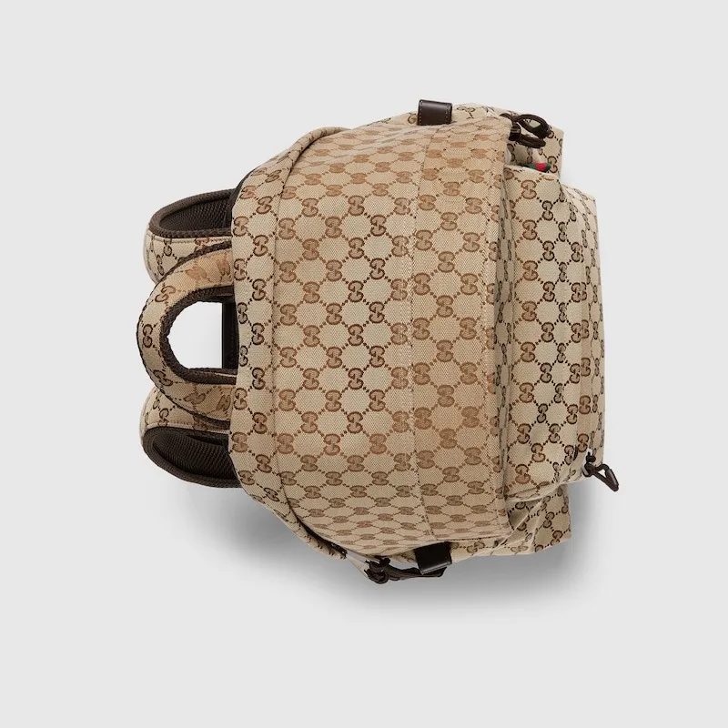 Gucci GG Canvas Medium Backpack Beige And Dark Brown / - Image 7