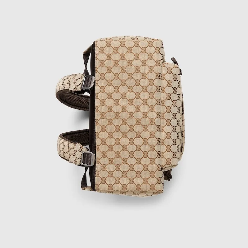 Gucci GG Canvas Medium Backpack Beige And Dark Brown / - Image 9