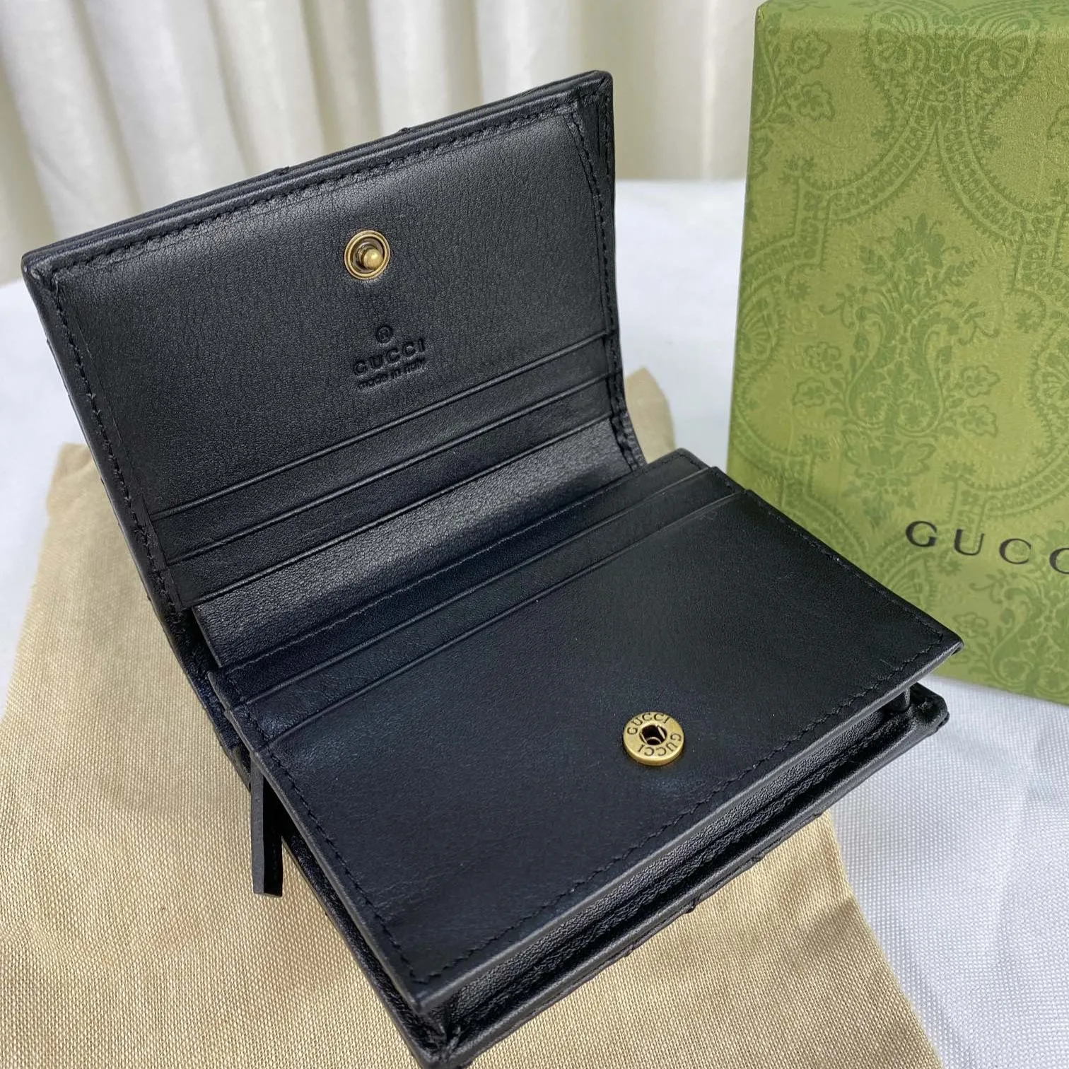 Gucci GG Marmont Card Case Wallet Black / - Image 6