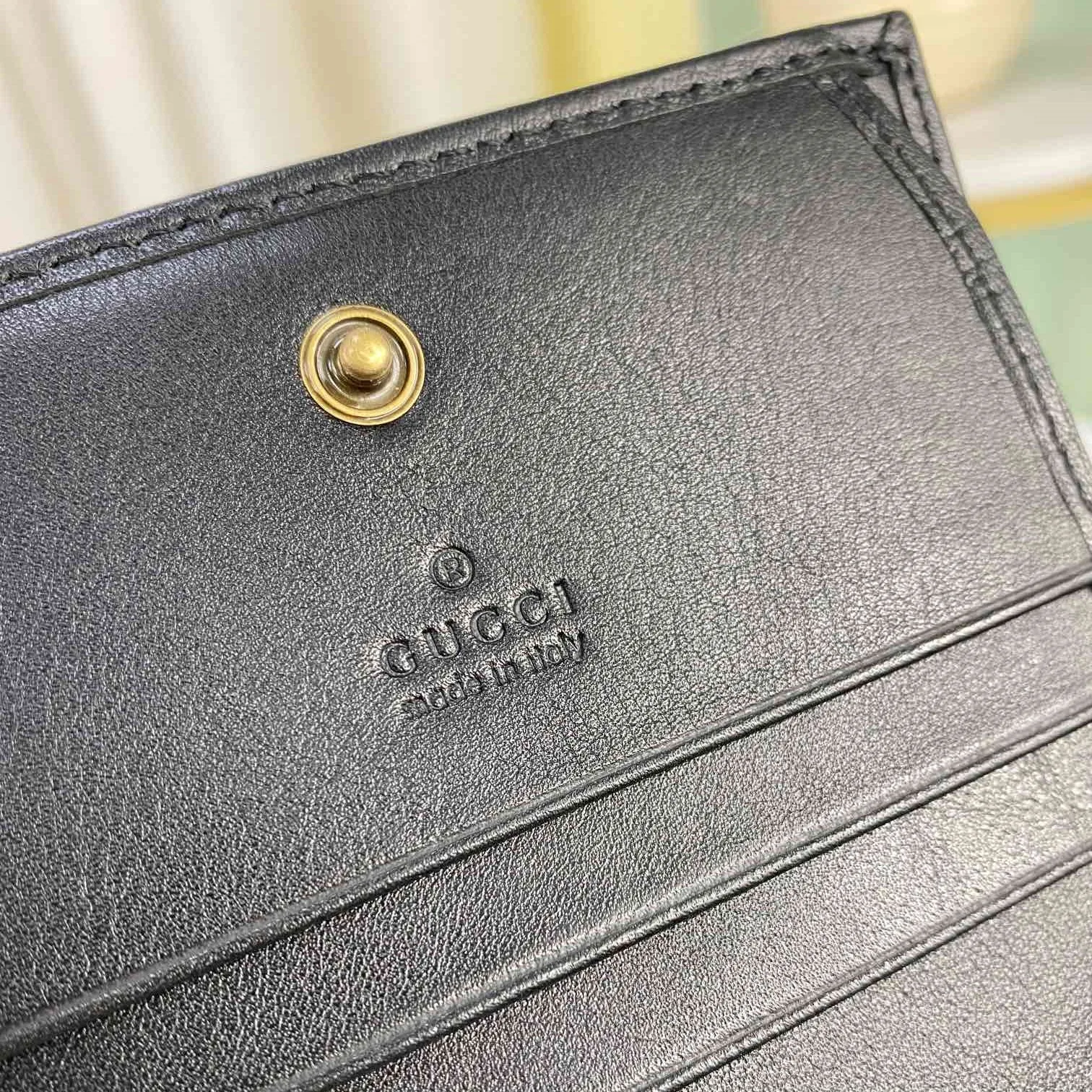 Gucci GG Marmont Card Case Wallet Black / - Image 7