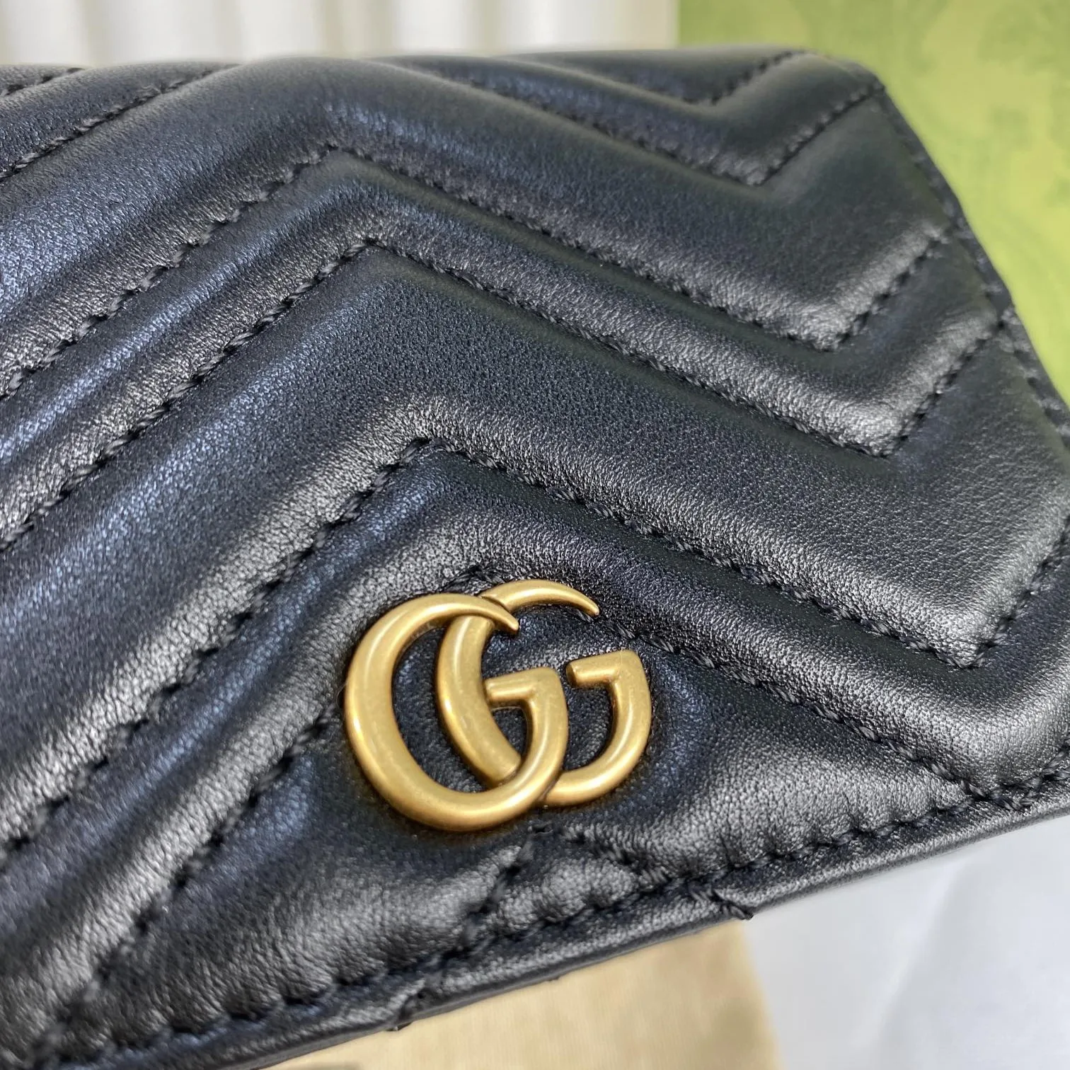 Gucci GG Marmont Card Case Wallet Black / - Image 4