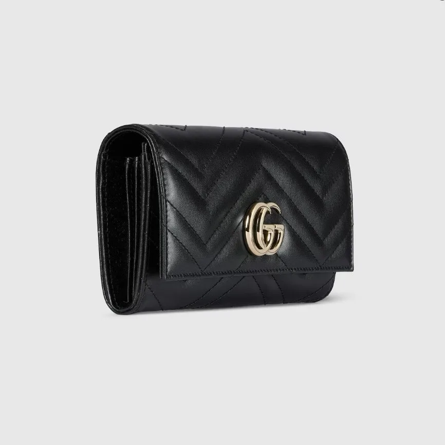 Alternative view of Gucci GG Marmont Continental Wallet / Black Gold Hardware