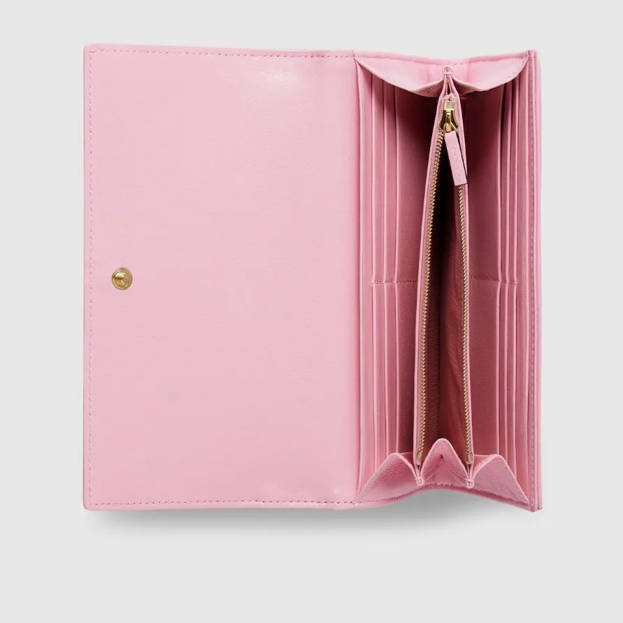 Alternative view of Gucci GG Marmont Continental Wallet / Light Pink Gold Hardware