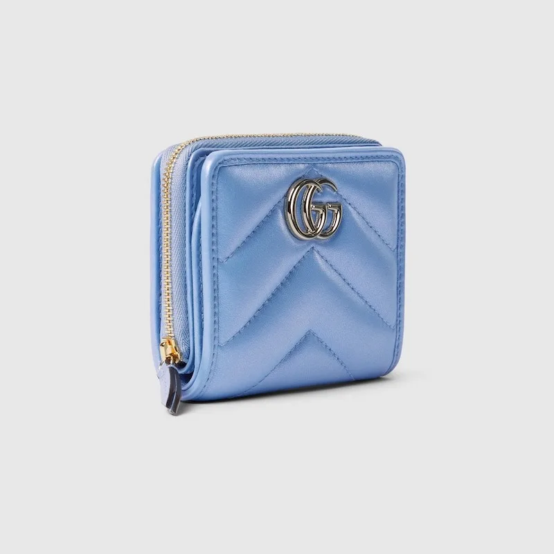 Alternative view of Gucci GG Marmont Mini Wallet Light Blue /