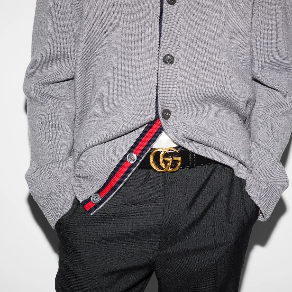 Alternative view of Gucci GG Marmont Wide Belt Black
