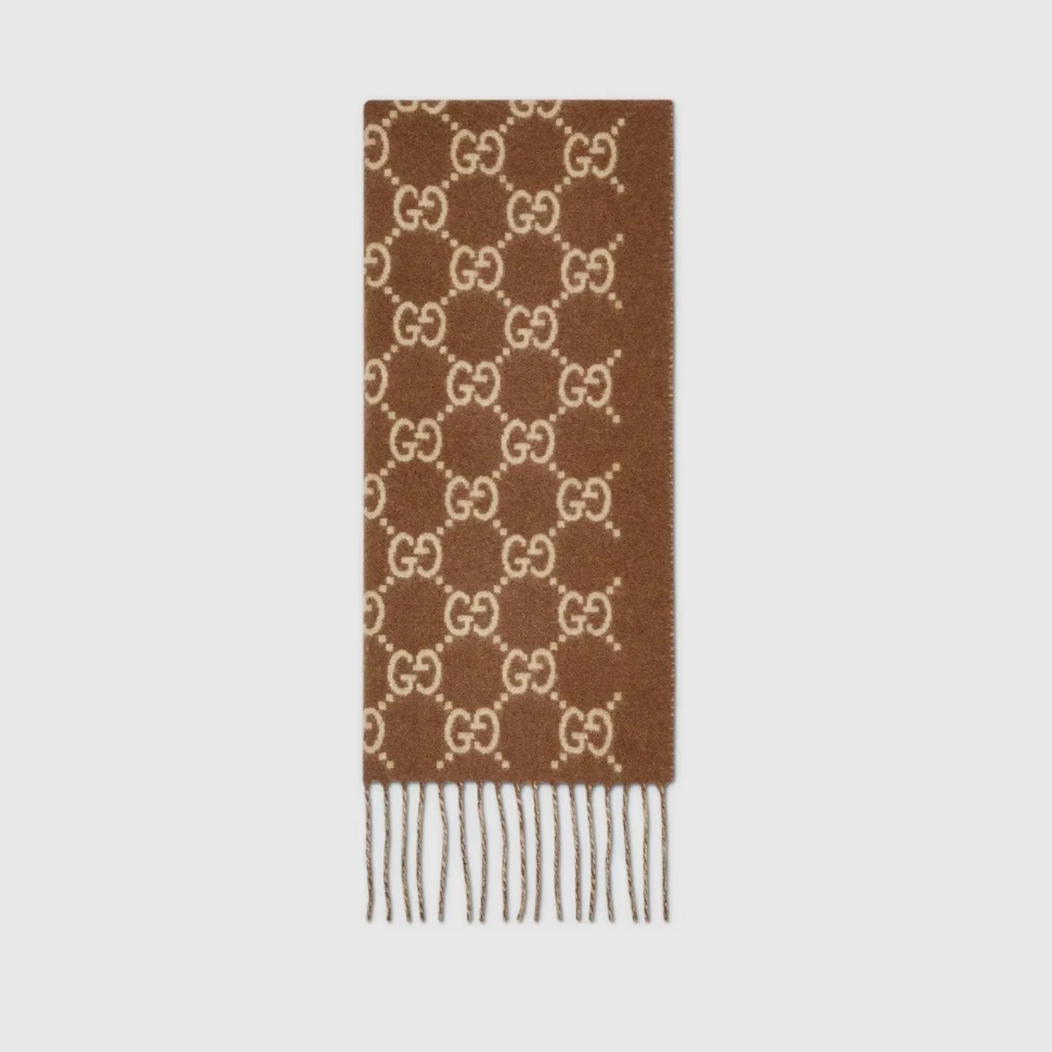 Gucci GG Scarf Brown And Beige / - Image 3