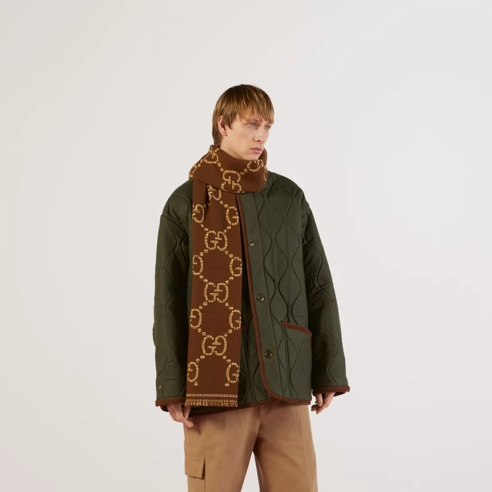 Alternative view of Gucci GG Scarf Brown And Beige /